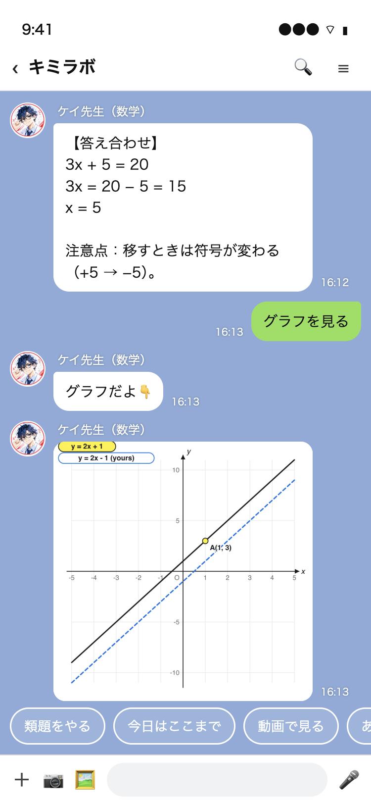 画面イメージ：関数のグラフを画像で見る